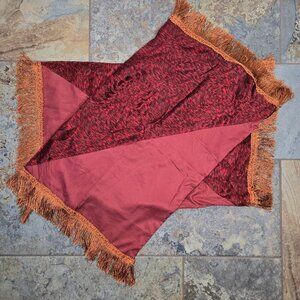 Set of 2 Pillow Shams & 2 Throw Pillow Covers Red Black Orange (4 Pieces Total)
